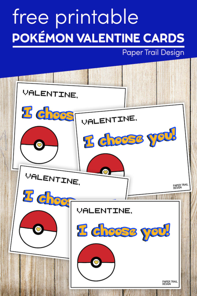 Free Printable Pokémon Valentine Cards Paper Trail Design