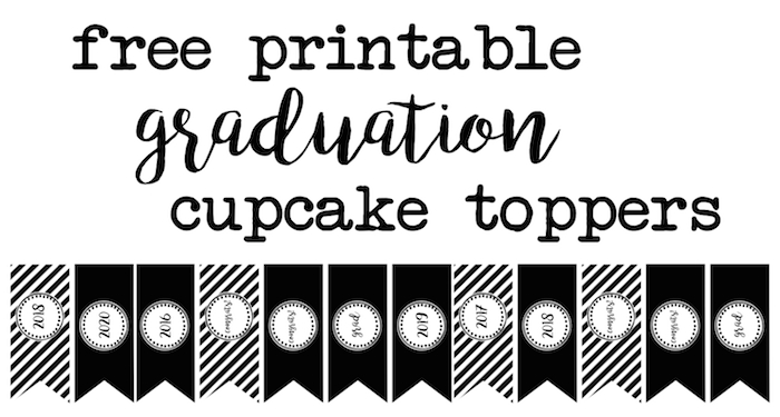 Download Graduation Cupcake Toppers Free Printable Paper Trail Design