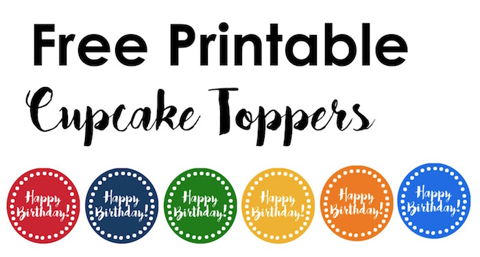 Free printable Birthday Cupcake Toppers 