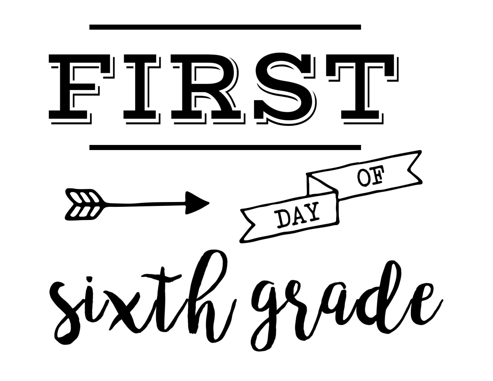 Free First Day Of School 7th Grade Printables
