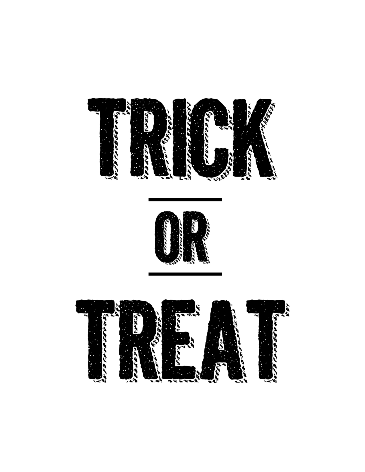 Halloween Trick or Treat Design Paper Printable Free Trail 