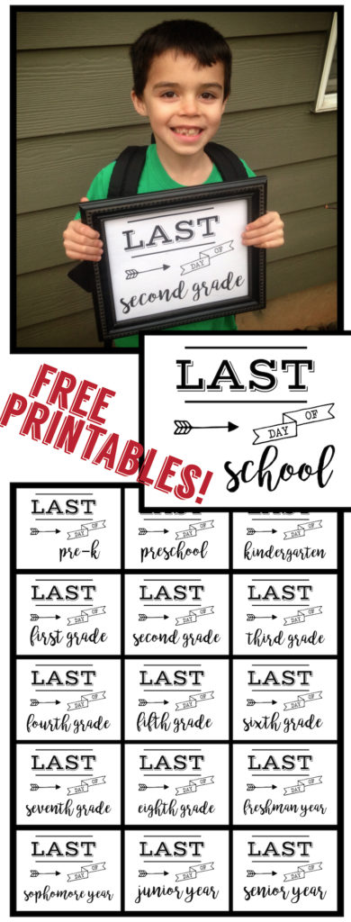 Last Day of School Sign Free Printable | Paper Trail Design