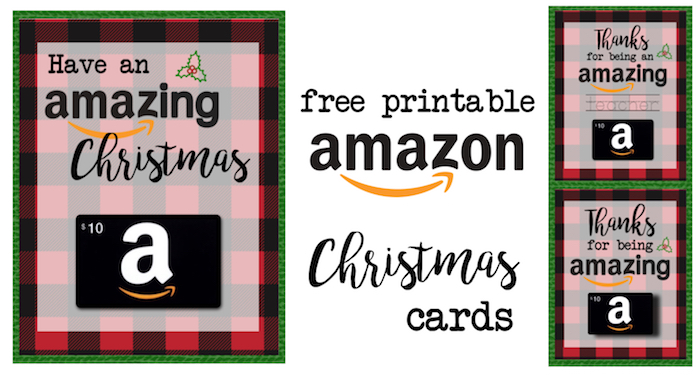 Amazon Teacher Christmas Gift Card Printable Free