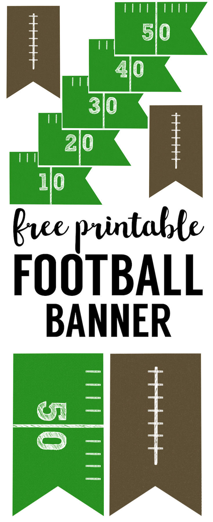 Football Banner Free Printable {Football Party} Paper Trail Design