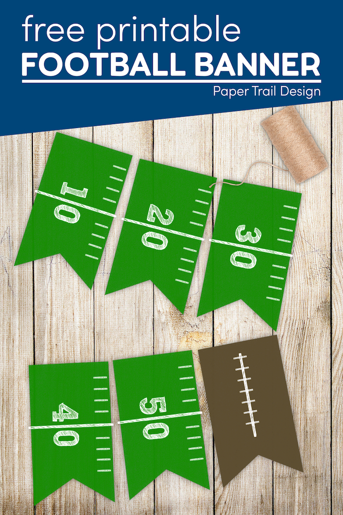 Football Banner Free Printable {Football Party} Paper Trail Design