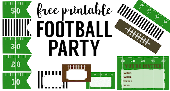 Football Party Invitation Template Free Printable Paper Trail Design