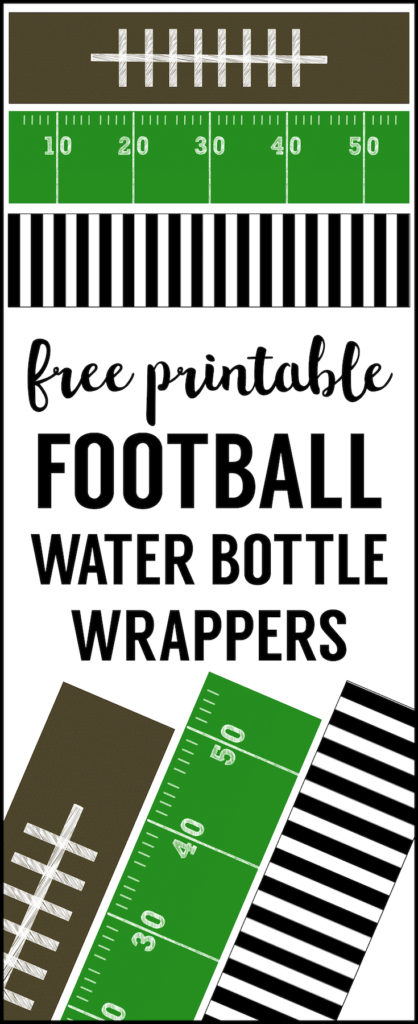 Football Water Bottle Labels Free Printable - Paper Trail Design