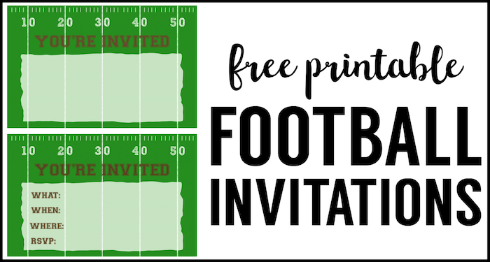 Free Football Party Invitations 1