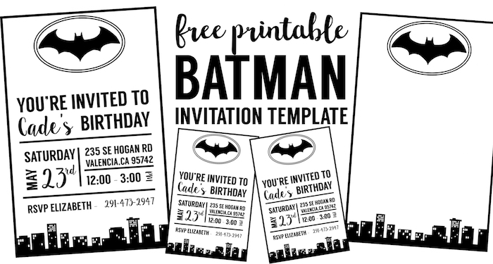 Free Batman Invitation Template - Paper Trail Design