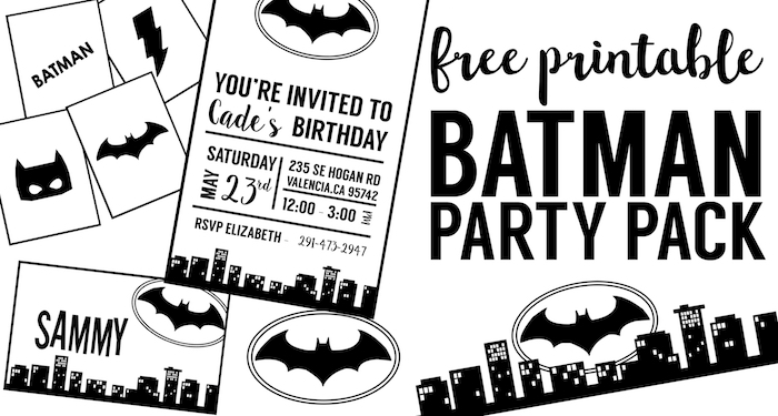 Free Batman Party Printables - Paper Trail Design