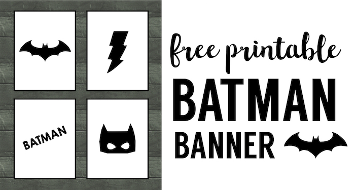 Batman Party Banner Free Printable - Paper Trail Design