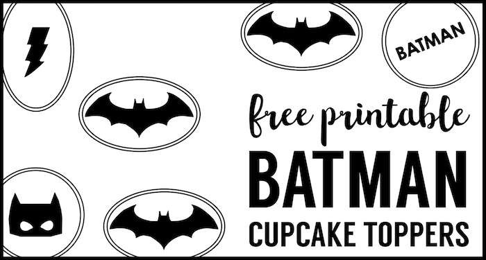 Batman Cupcake Topper Printables - Paper Trail Design