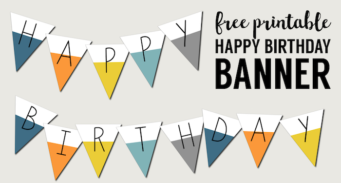 Free Printable Birthday Banner Ideas - Paper Trail Design