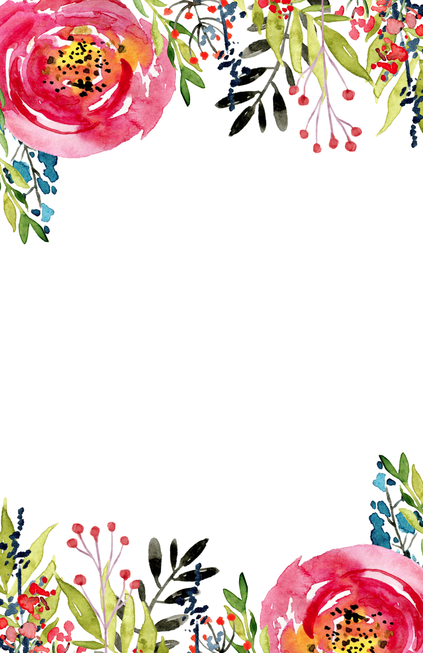 Floral Invitation Template {free printable} - Paper Trail Design