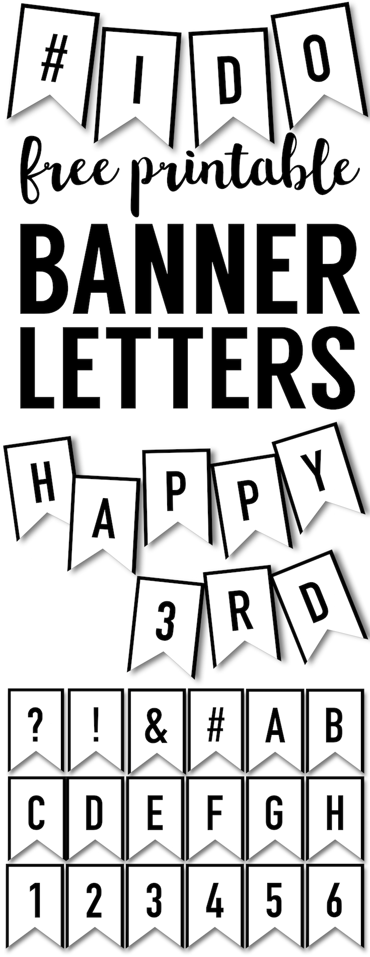 Banner Templates Free Printable ABC Letters - Paper Trail Design