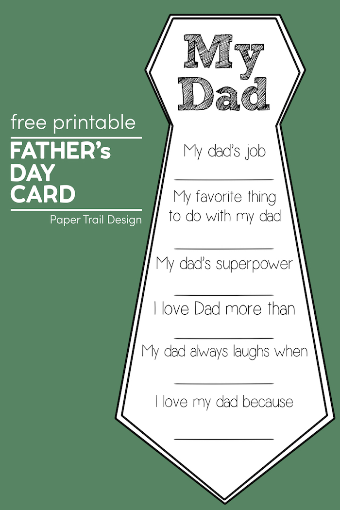 Father #39 s Day Free Printable Cards Paper Trail Design