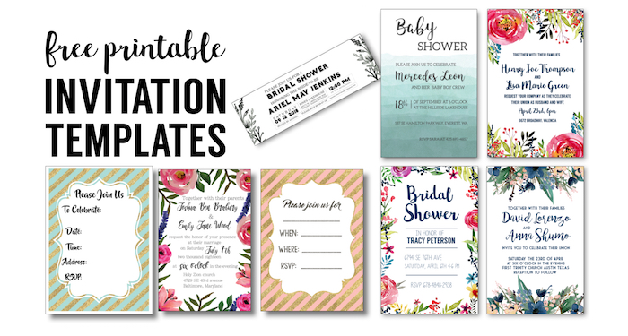 Party Invitation Templates Free Printables Paper Trail Design