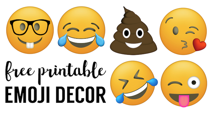 printable emoji photo booth props