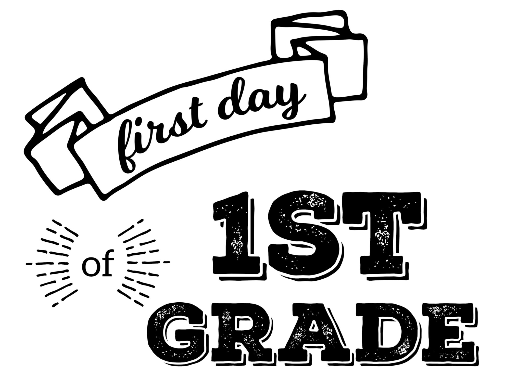 Free Printable First Day Of School Signs Paper Trail Design