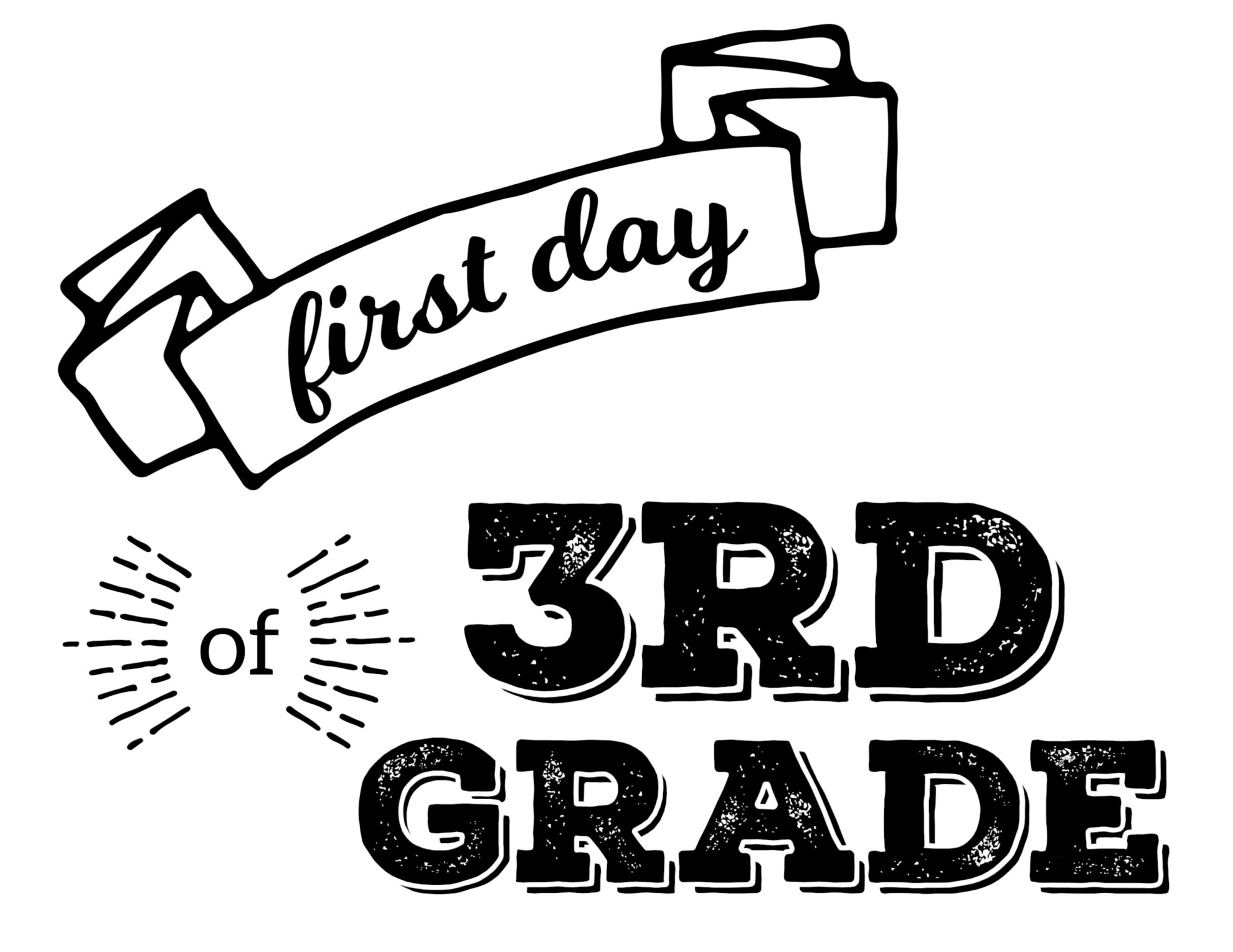 Free Printable First Day Of School Signs Paper Trail Design