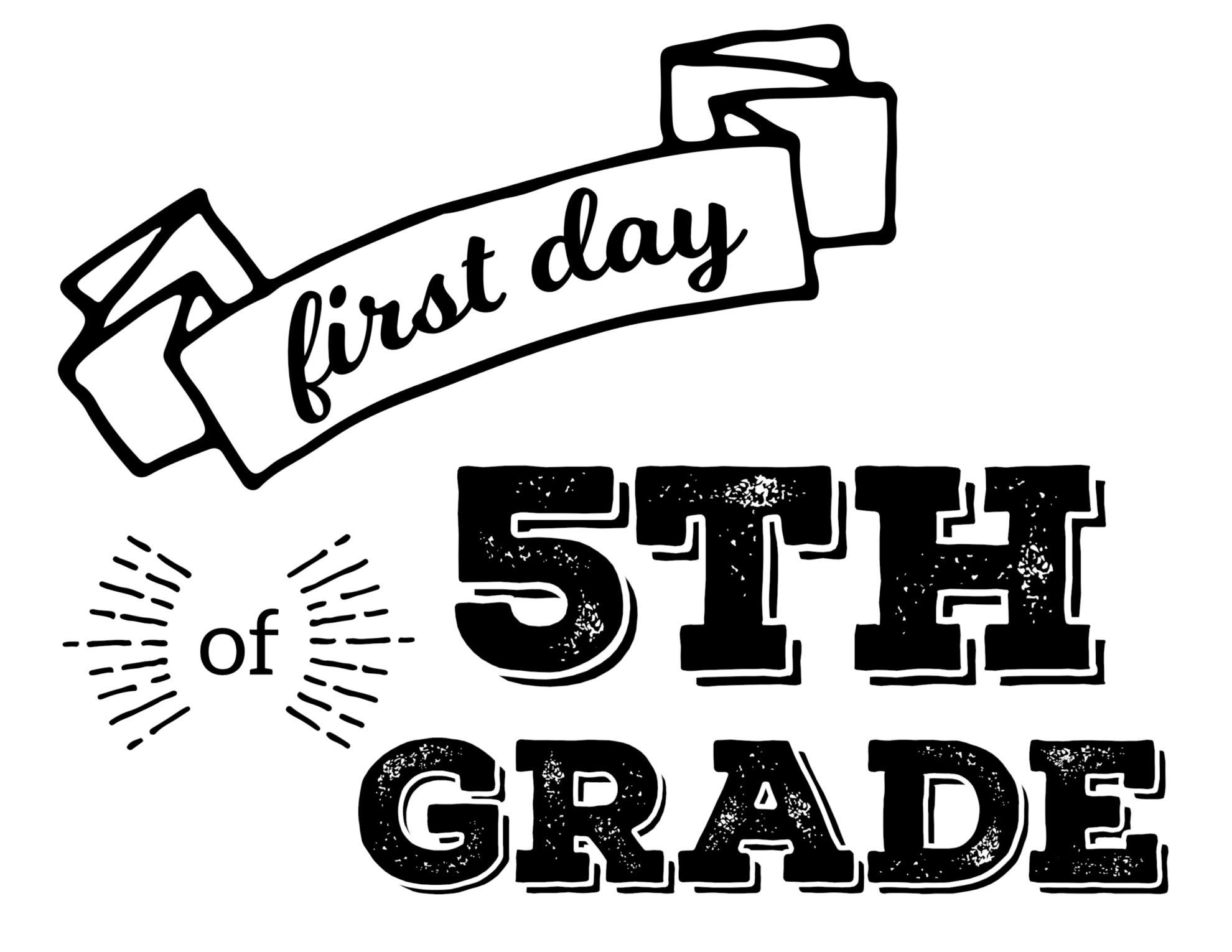 Free Printable First Day Of School Signs Paper Trail Design