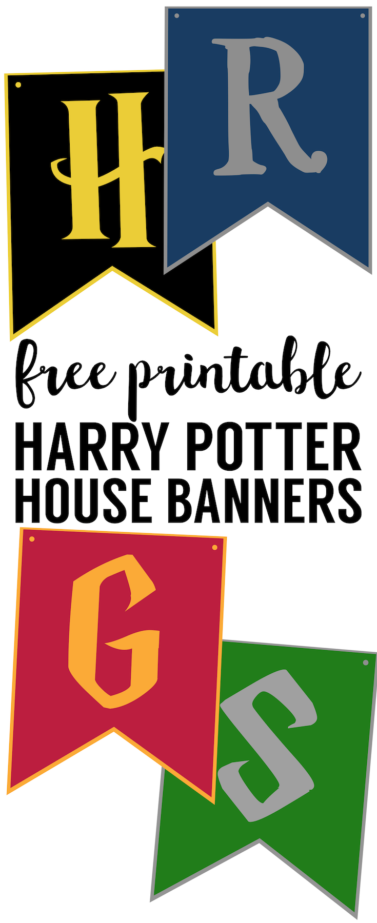 Harry Potter House Banners Printable