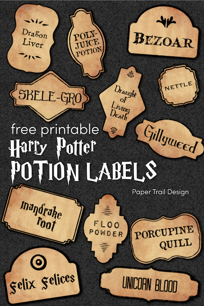 Potion Spice Labels - Harry Potter DIY 
