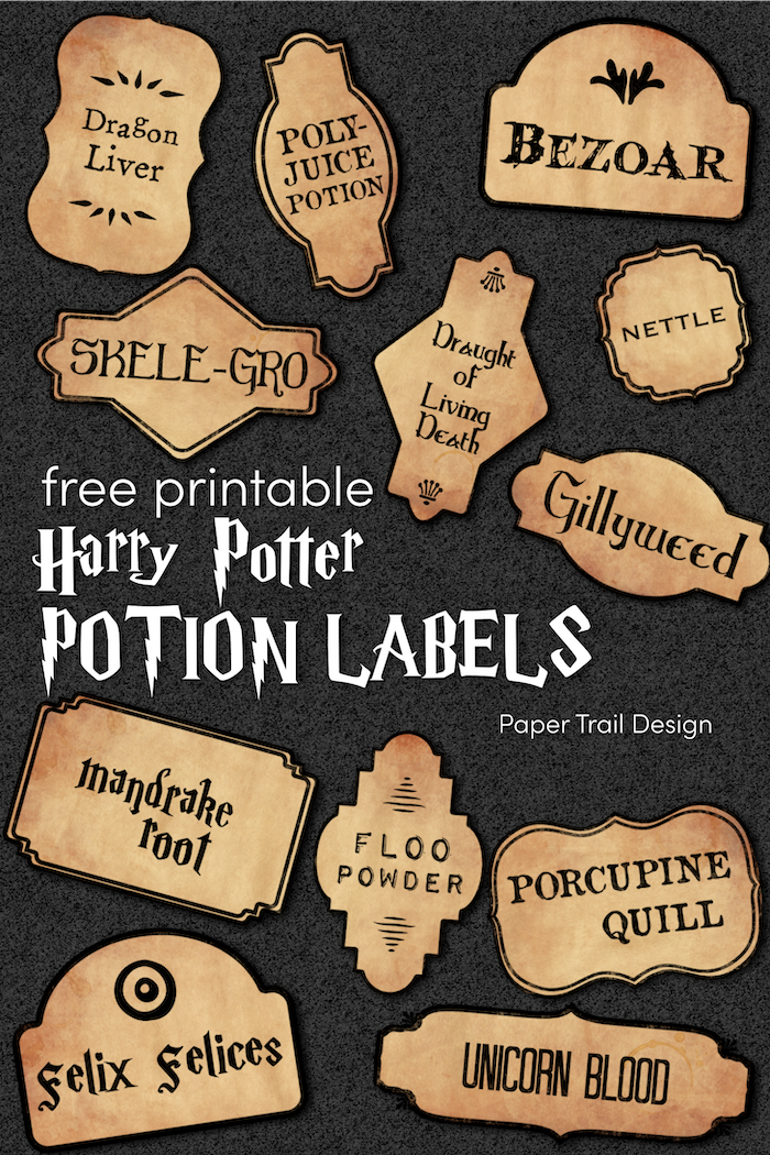 Harry Potter Potion Labels Printable Paper Trail Design