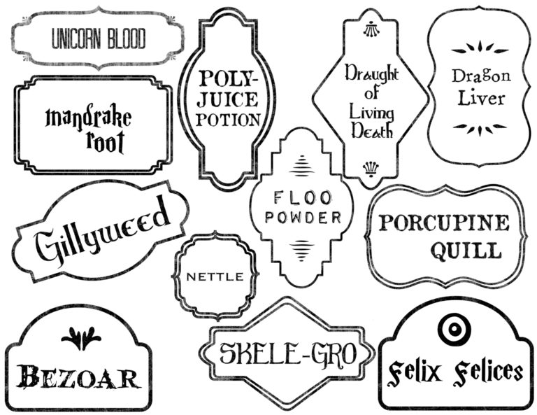 Harry Potter Potion Labels Printable - Paper Trail Design