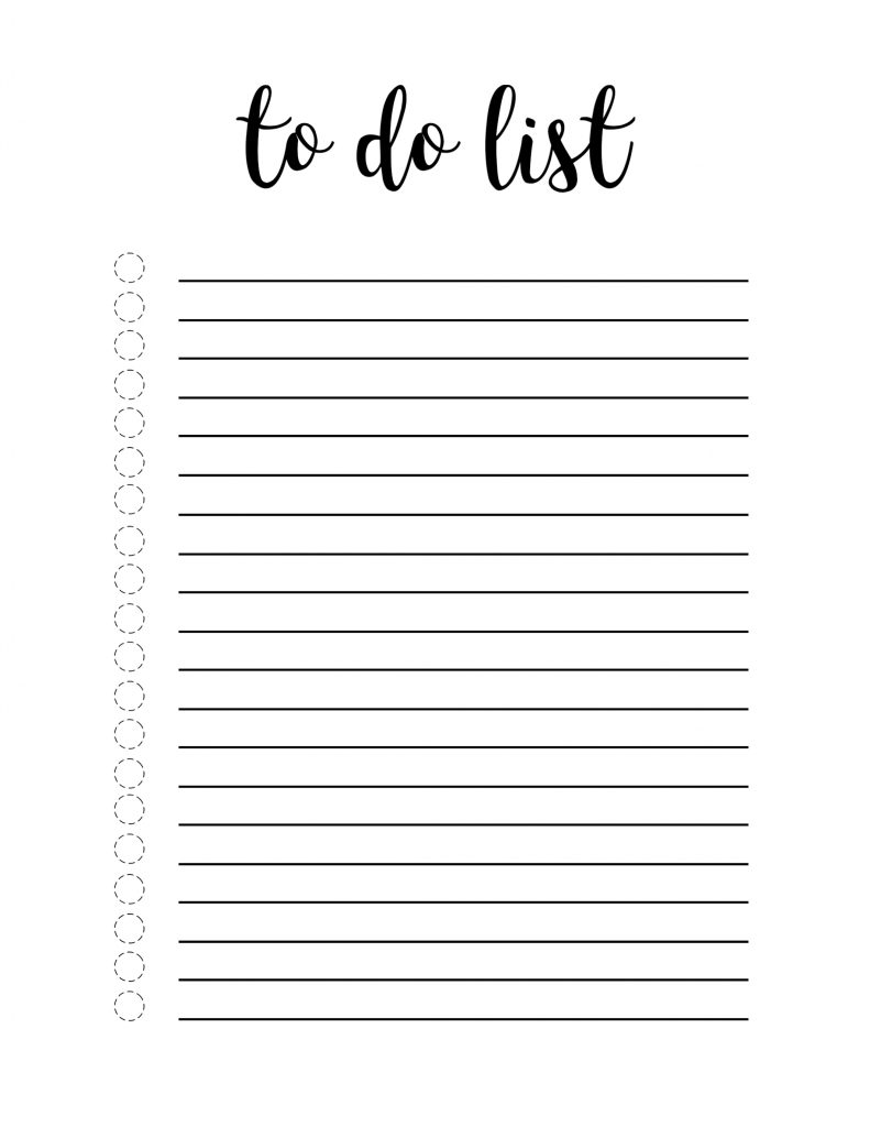 Free Printable To Do List Template - Paper Trail Design