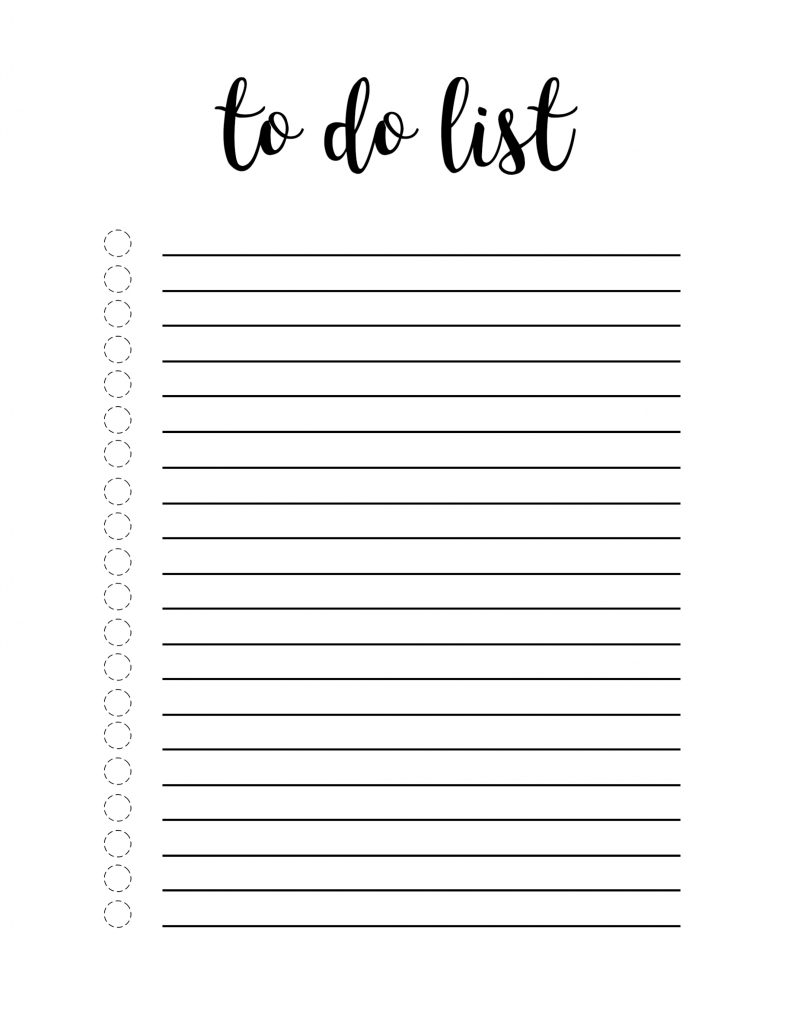 10 The Best Printable Fill In To Do List