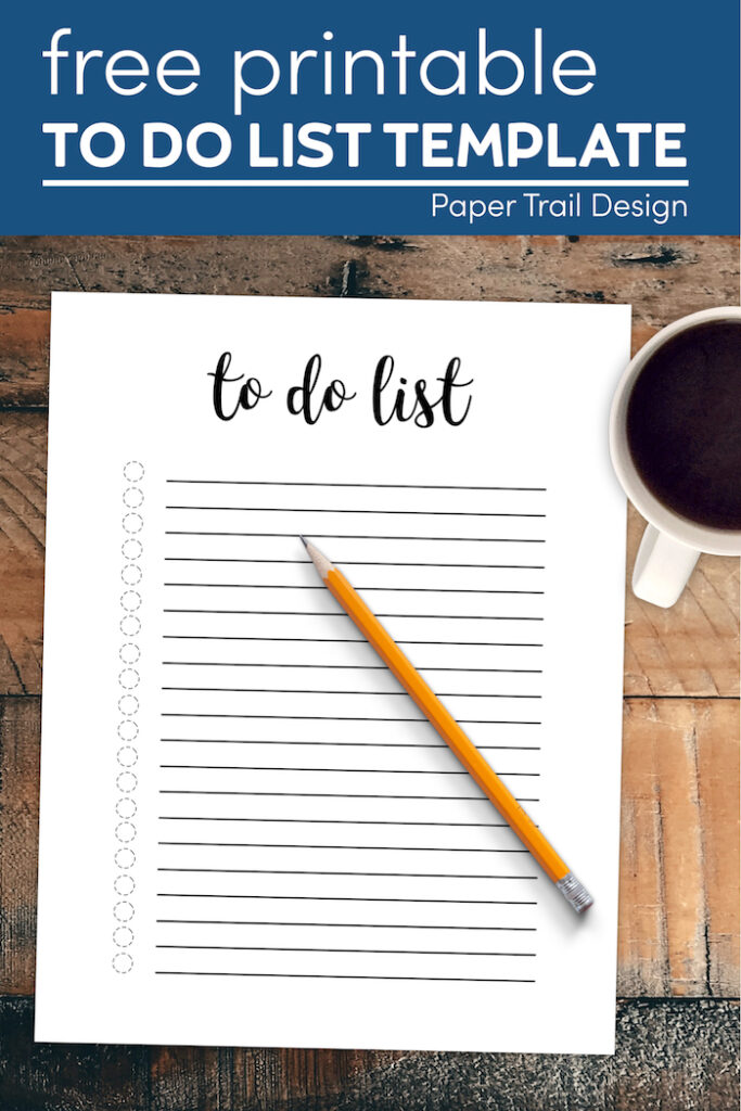 Free Printable To Do List Template Paper Trail Design