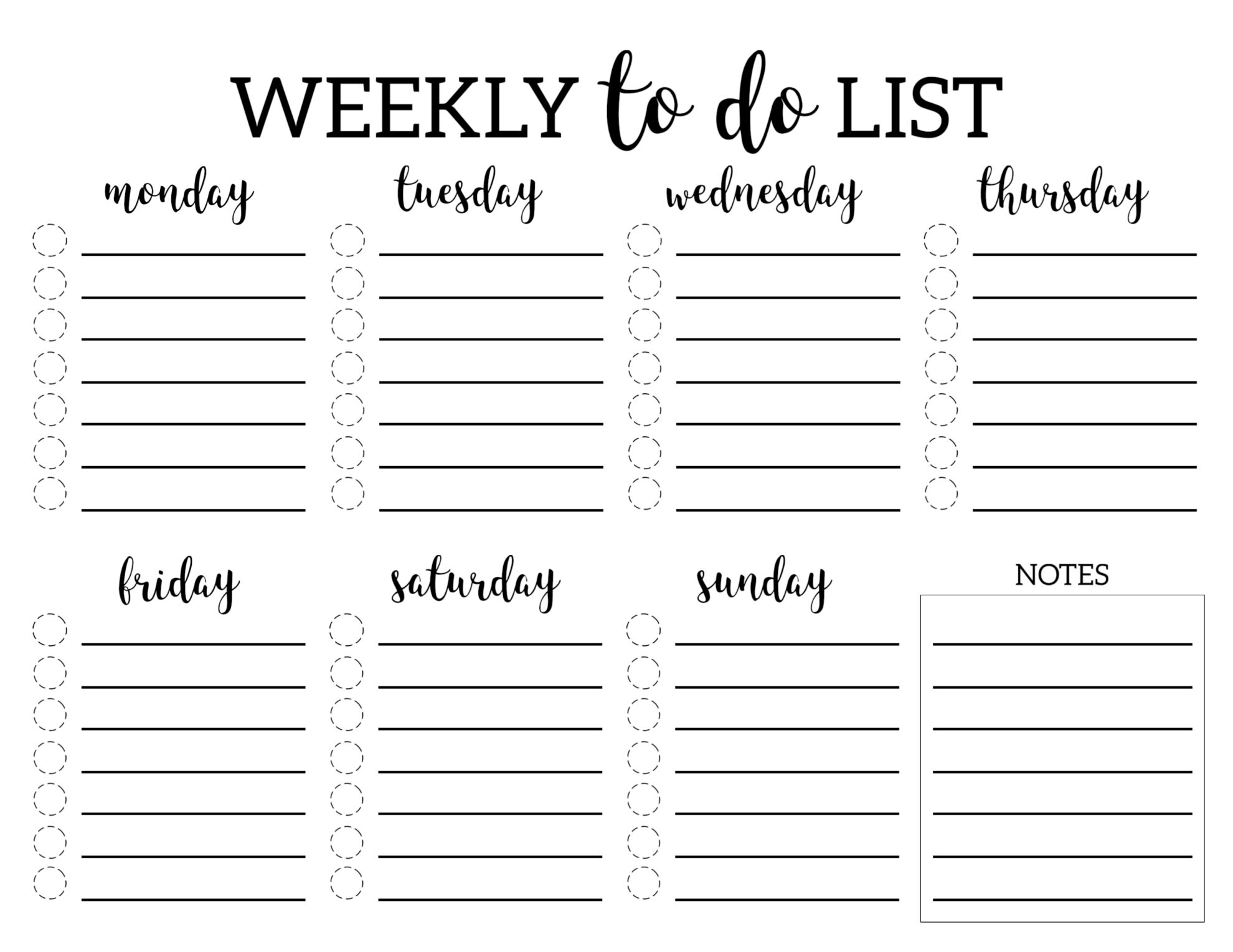 Editable Printable Anything List To Do List Shopping List Etsy 