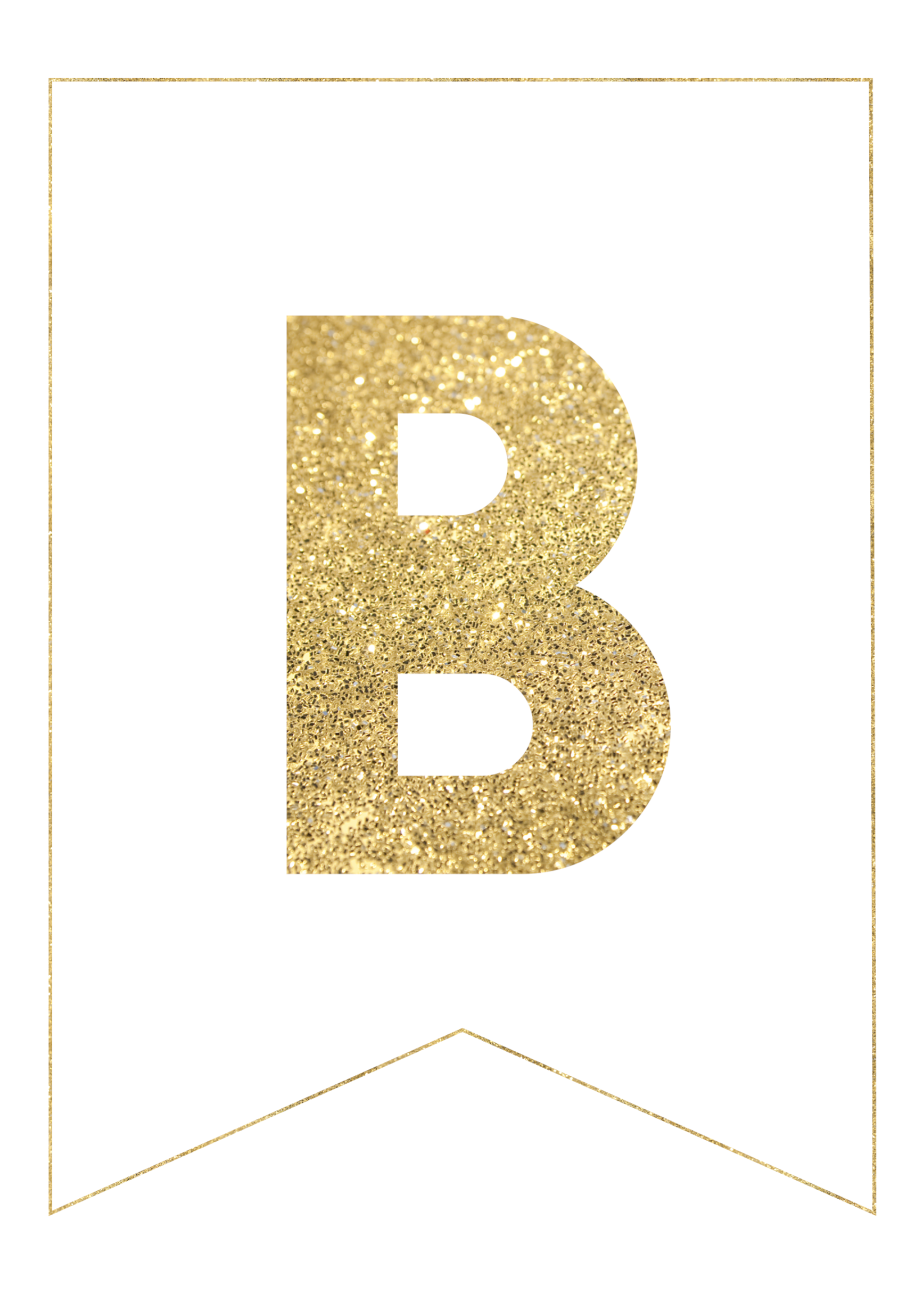 Gold Free Printable Banner Letters - Paper Trail Design