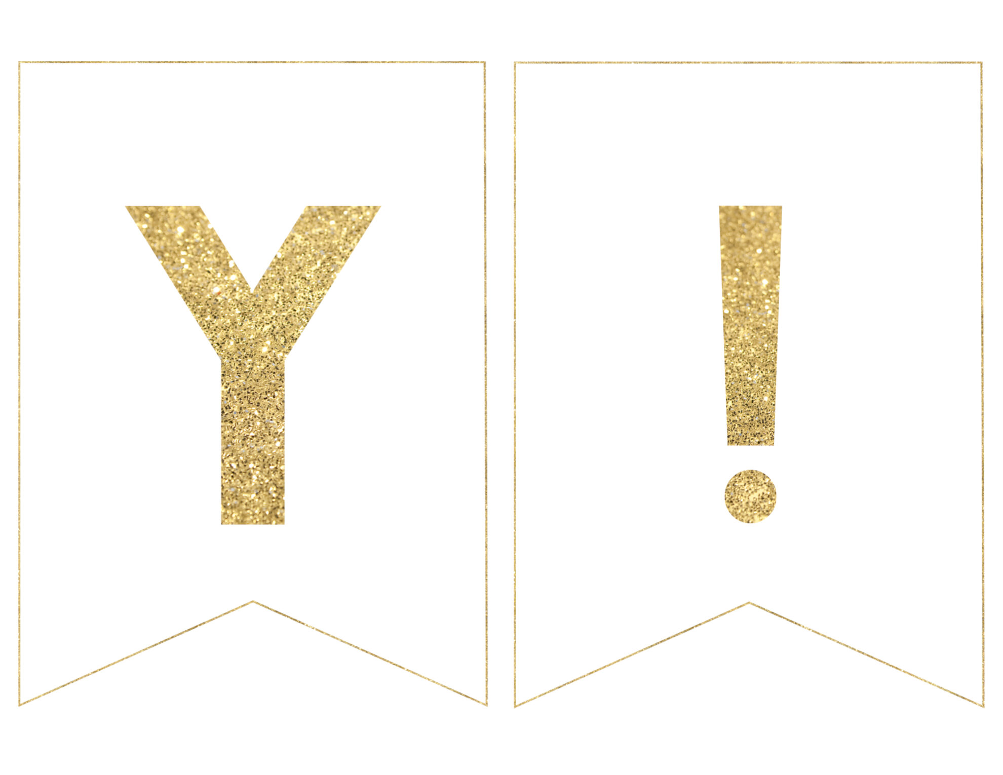 DIY Black and Gold Birthday Banner - Free Printable Template!