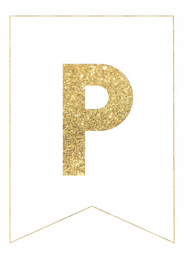 Gold Free Printable Banner Letters - Paper Trail Design