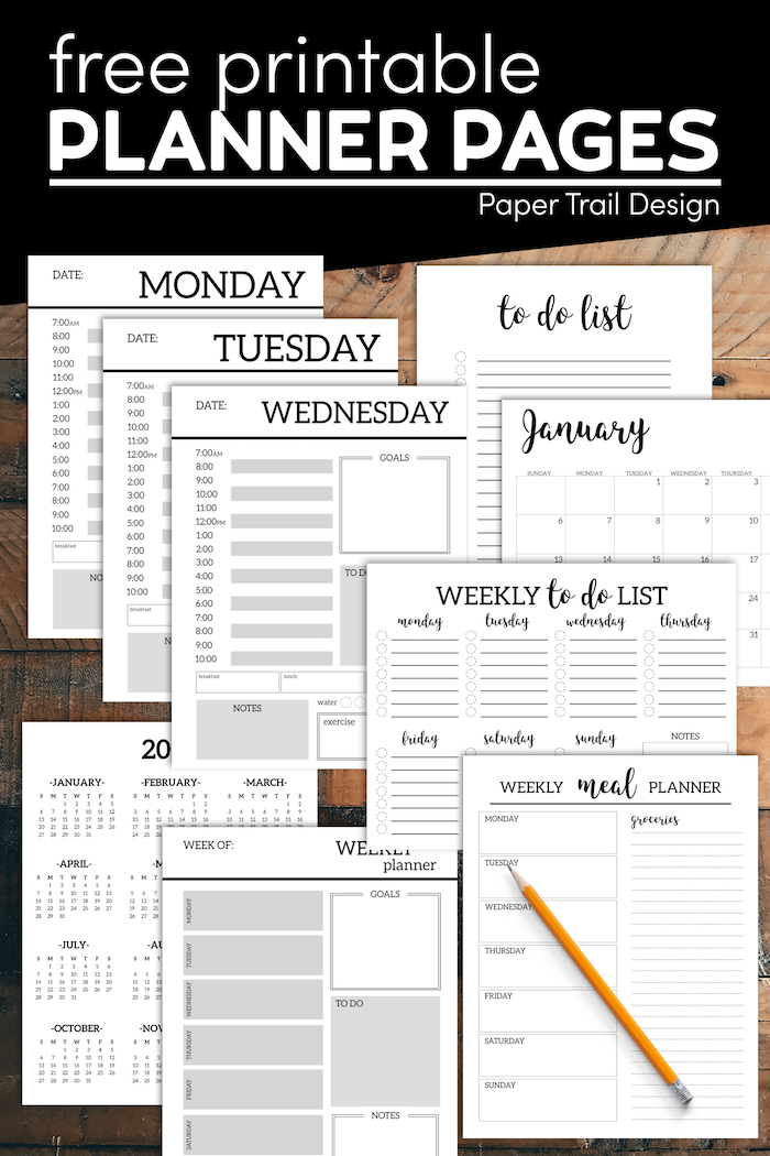 Monthly Planner Template {Printable Planner Pages} - Paper Trail Design
