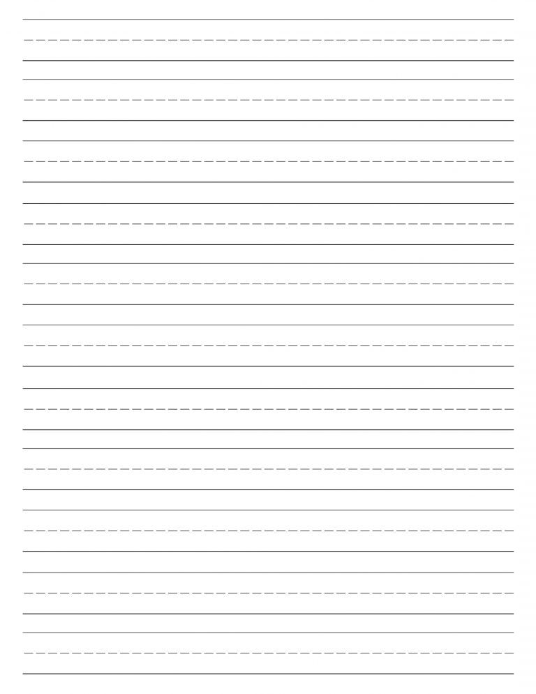 Free Printable Lined Paper {Handwriting Paper Template} - Paper Trail ...