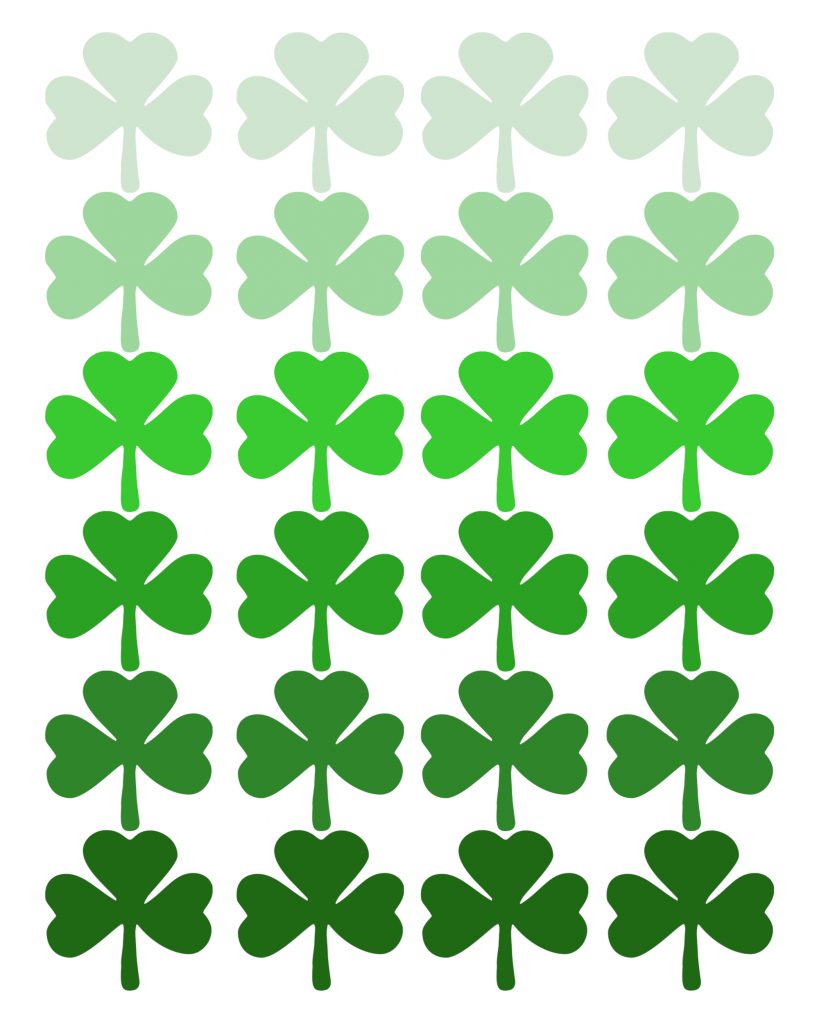 Shamrock Pattern Printable St. Patrick's Day Decor - Paper Trail Design