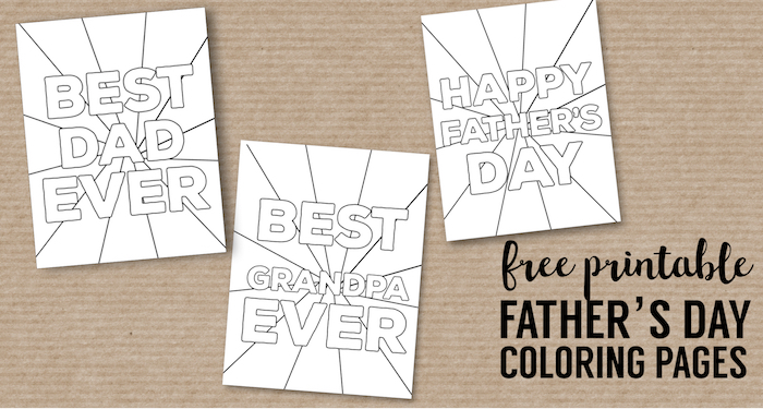 Happy Father S Day Coloring Pages Free Printables Paper Trail Design