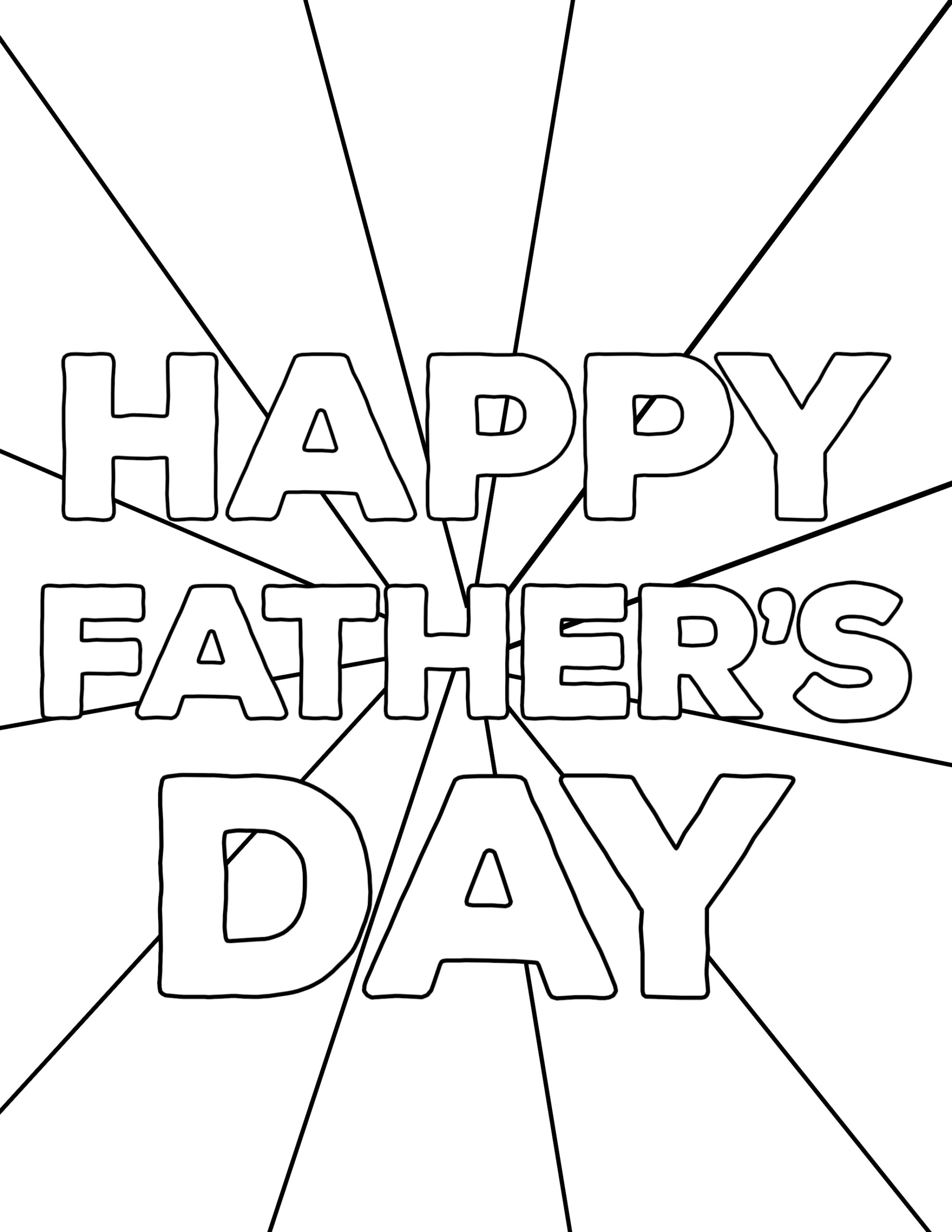 Happy Father's Day Coloring Pages Free Printables | Paper ...