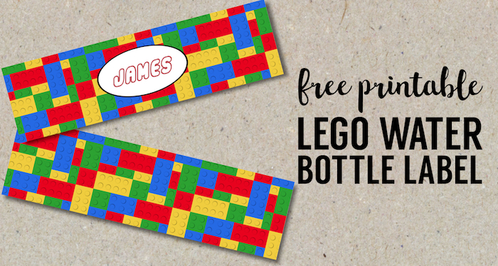 free printable lego water bottle labels paper trail design