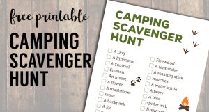 Camping Scavenger Hunt Printable - Paper Trail Design