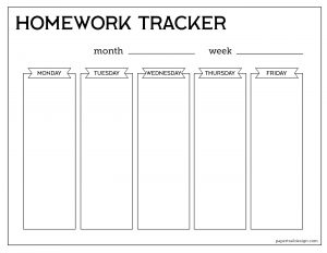 Free Printable Student Homework Planner Template. Help kids remember and organize their homework with these homework tracker pages. #papertraildesign #homework #school #studentorganization