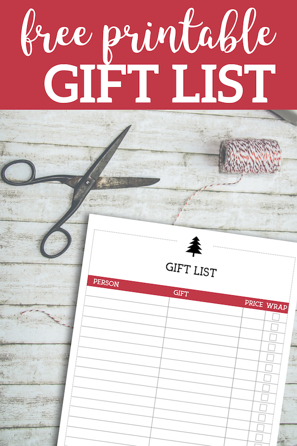 Free Printable Christmas List Template {Gift List} - Paper Trail Design