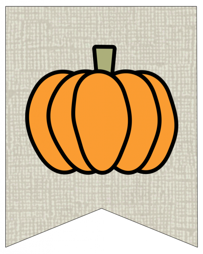 Free Printable Pumpkin Banner Decor - Paper Trail Design