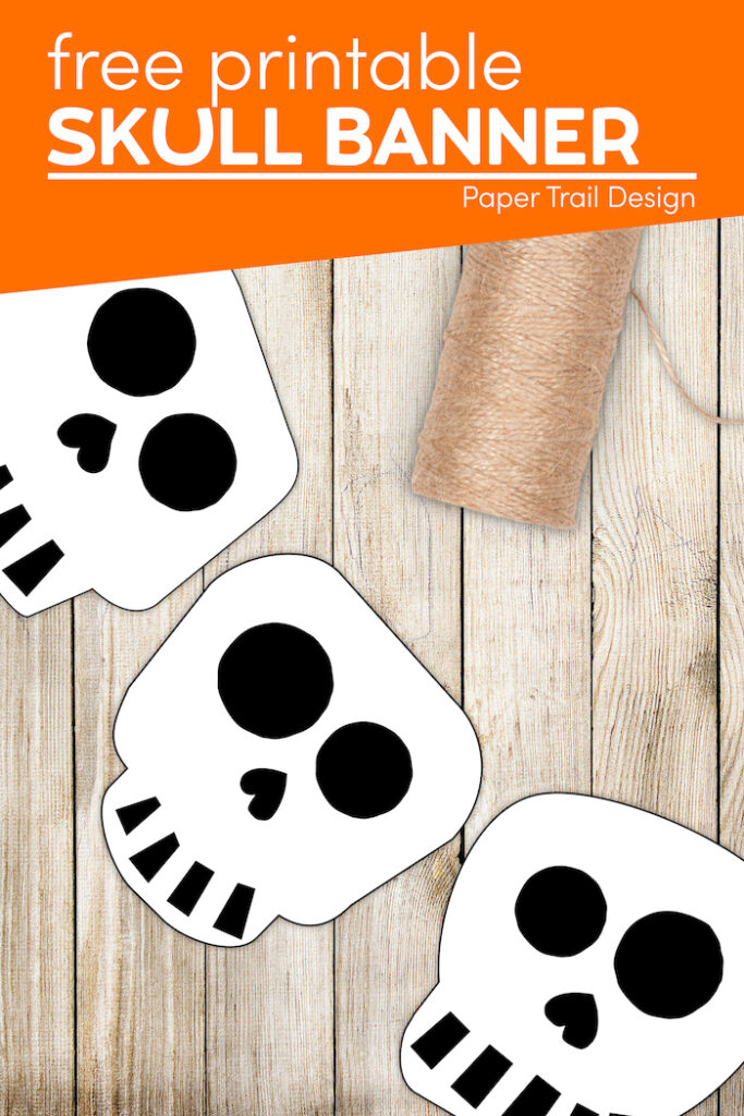 Free Printable Halloween Skull Decoration Banner - Paper Trail Design