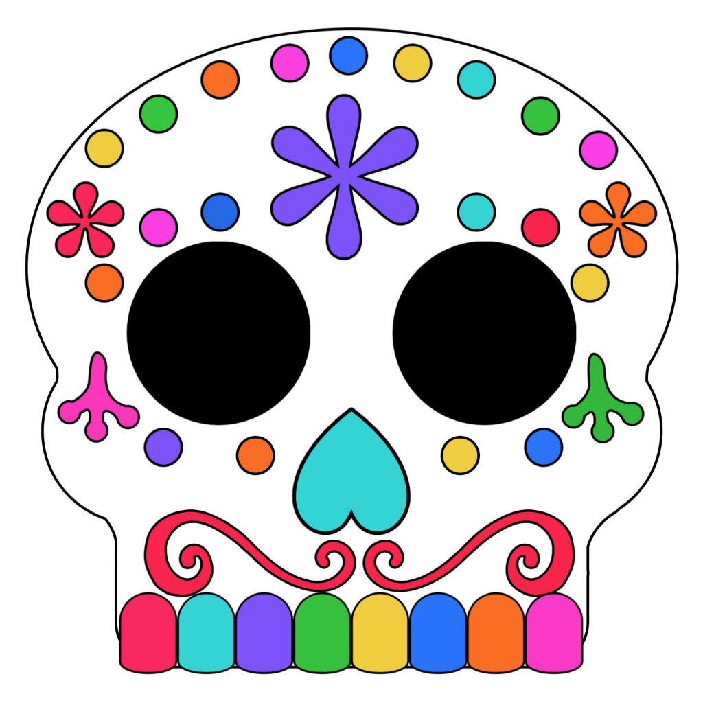 day of the dead masks sugar skulls free printable