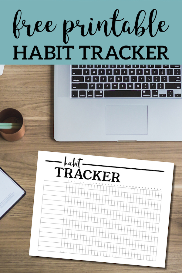 Habit Tracker Printable Planner Template - Paper Trail Design