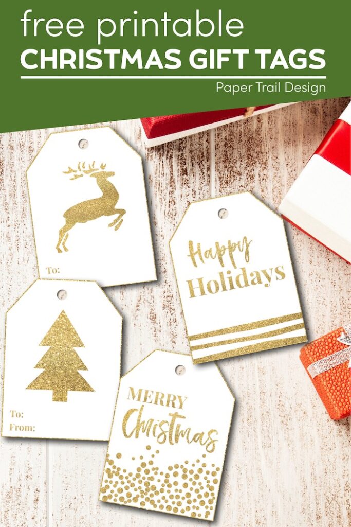 Gold Free Printable Christmas To From Tags - Paper Trail Design